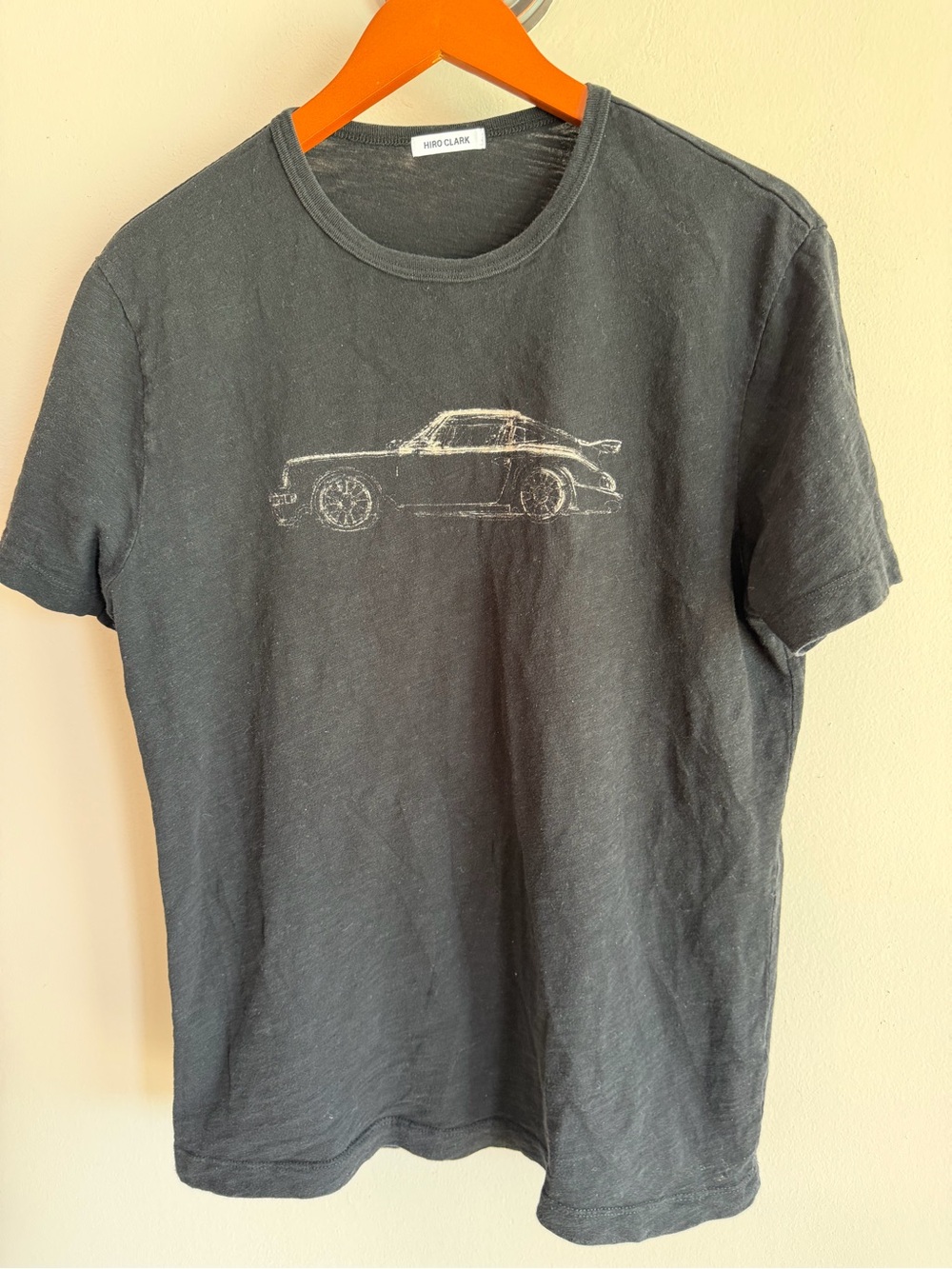 Black‎ Graphic Tee with Vintage Car Print